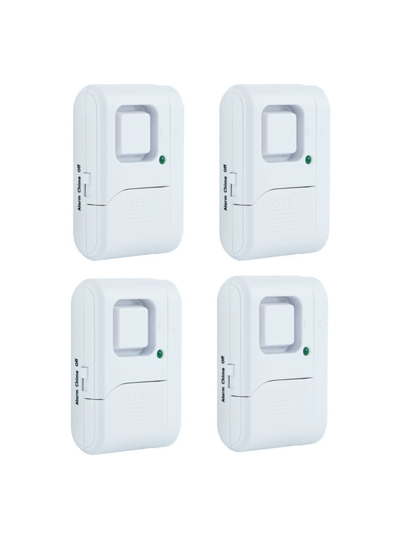 GE Personal Security Window/Door Alarm, 4-Pack, Battery Operated, 45174