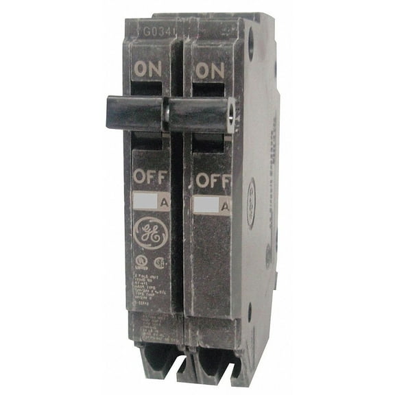 GE Plug in Circuit Breaker, THQP, Number of Poles 2, 20 Amps, 120/240VAC, Standard
