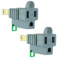 thumbnail image 1 of GE Polarized Grounding Outlet Adapter 2 Pack, Turn 2 Prong into 3-Prong, 1 of 5