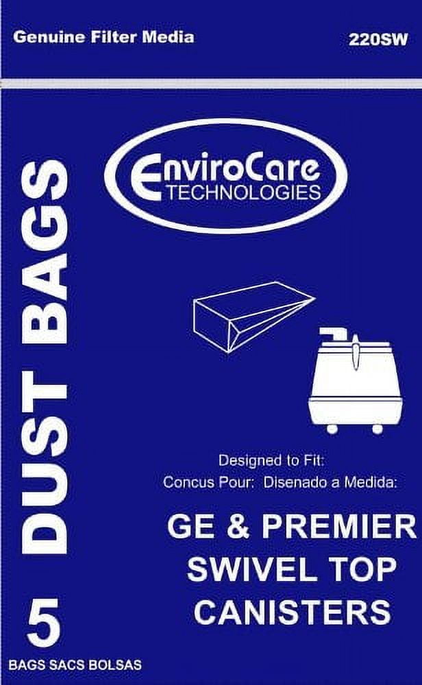 GE & Premier Swivel Top Canister Vacuum Bags, Compatible with GE & Premier Swivel Top Canister Vacuum Bags By EnviroCare