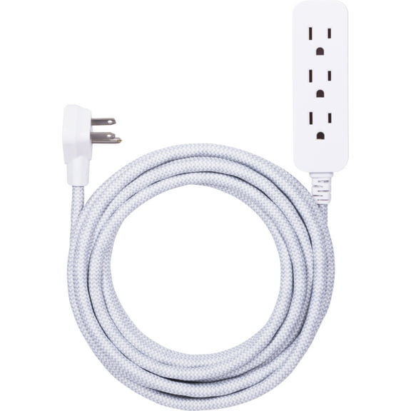 GE Pro 3-Outlet Extension Cord 15 ft, White 40530