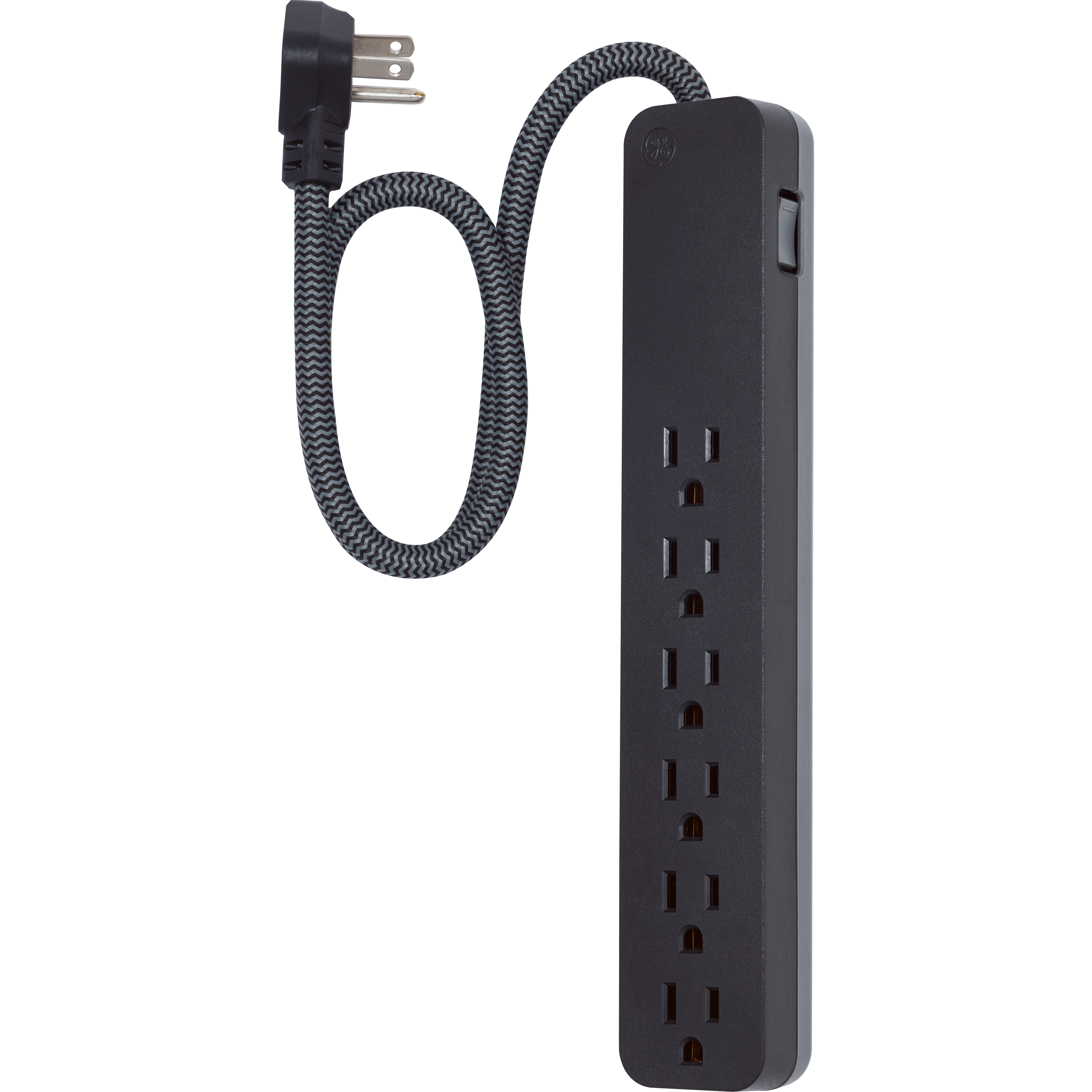 GE Pro 6-Outlet Surge Protector Power Strip, 2 Ft Cord photo 1