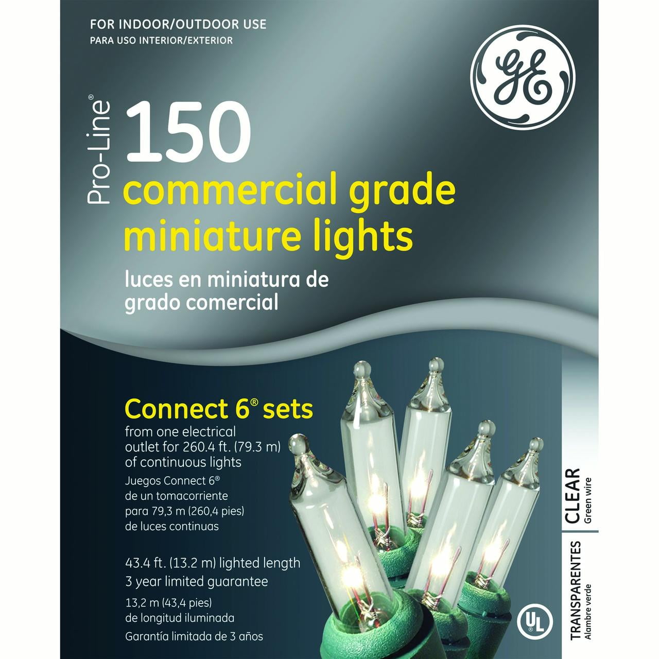 GE ProLine Commerical Grade Clear Light Set (Count of 150)