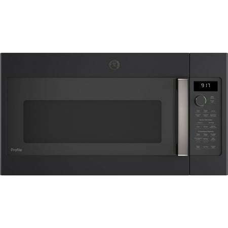GE Profile - Profile Series 1.7 Cu. Ft. Convection Over-the-Range Microwave with Sensor Cooking and Chef Connect - Black slate