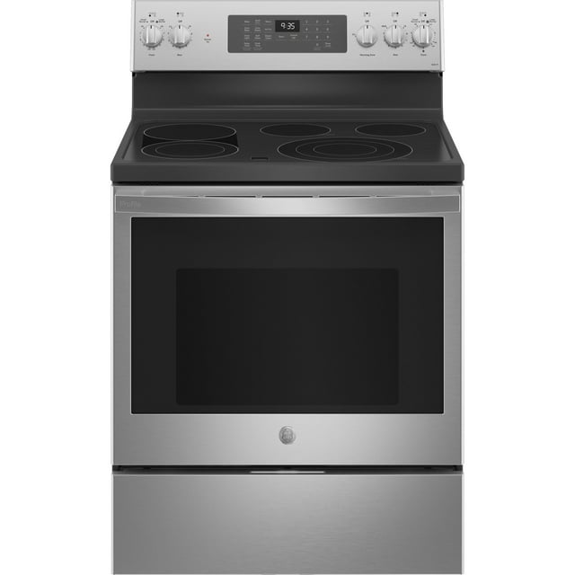 GE Profile™ 30" Smart Free-Standing Electric Convection Fingerprint Resistant Range with Air Fry