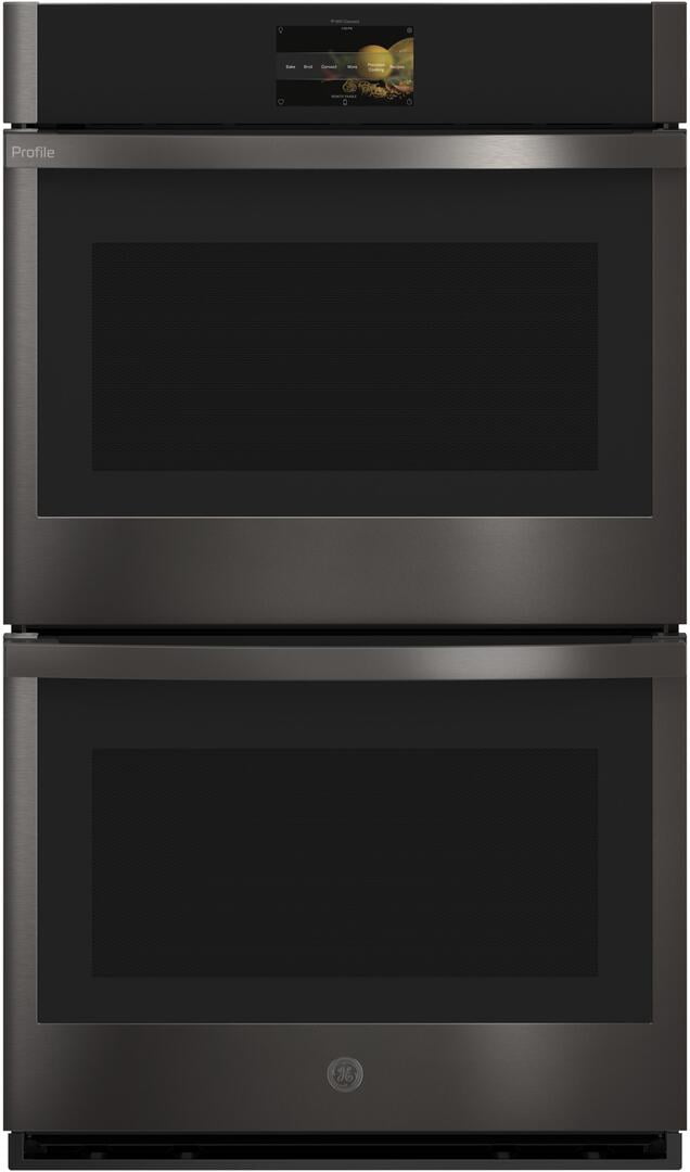 GE Profile Black Stainless Steel PTD7000BNTS 30"" Smart Double Wall