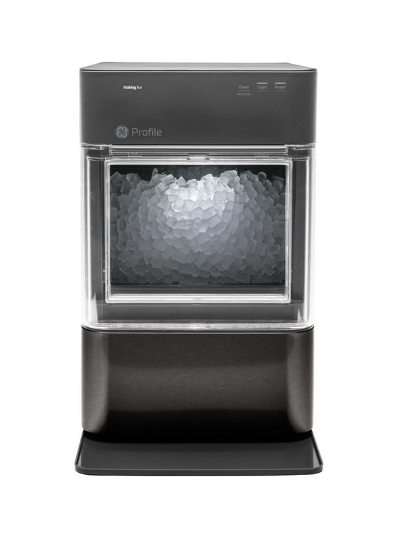 GE Profile Opal 2.0 | Countertop Nugget Ice Maker | Ice Machine with WiFi Connectivity | Smart Home Kitchen Essentials | Black Stainless