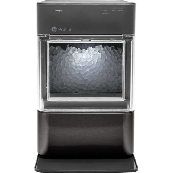 GE Profile Opal 2.0 | Countertop Nugget Ice Maker | Ice Machine with WiFi Connectivity | Smart Home Kitchen Essentials | Black Stainless