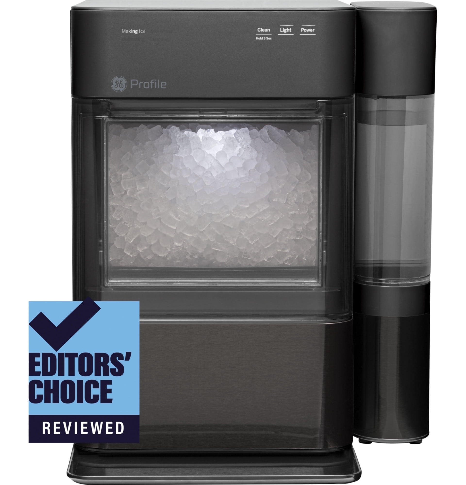 Black Stainless Steel Portable Nugget Ice Maker with WiFi