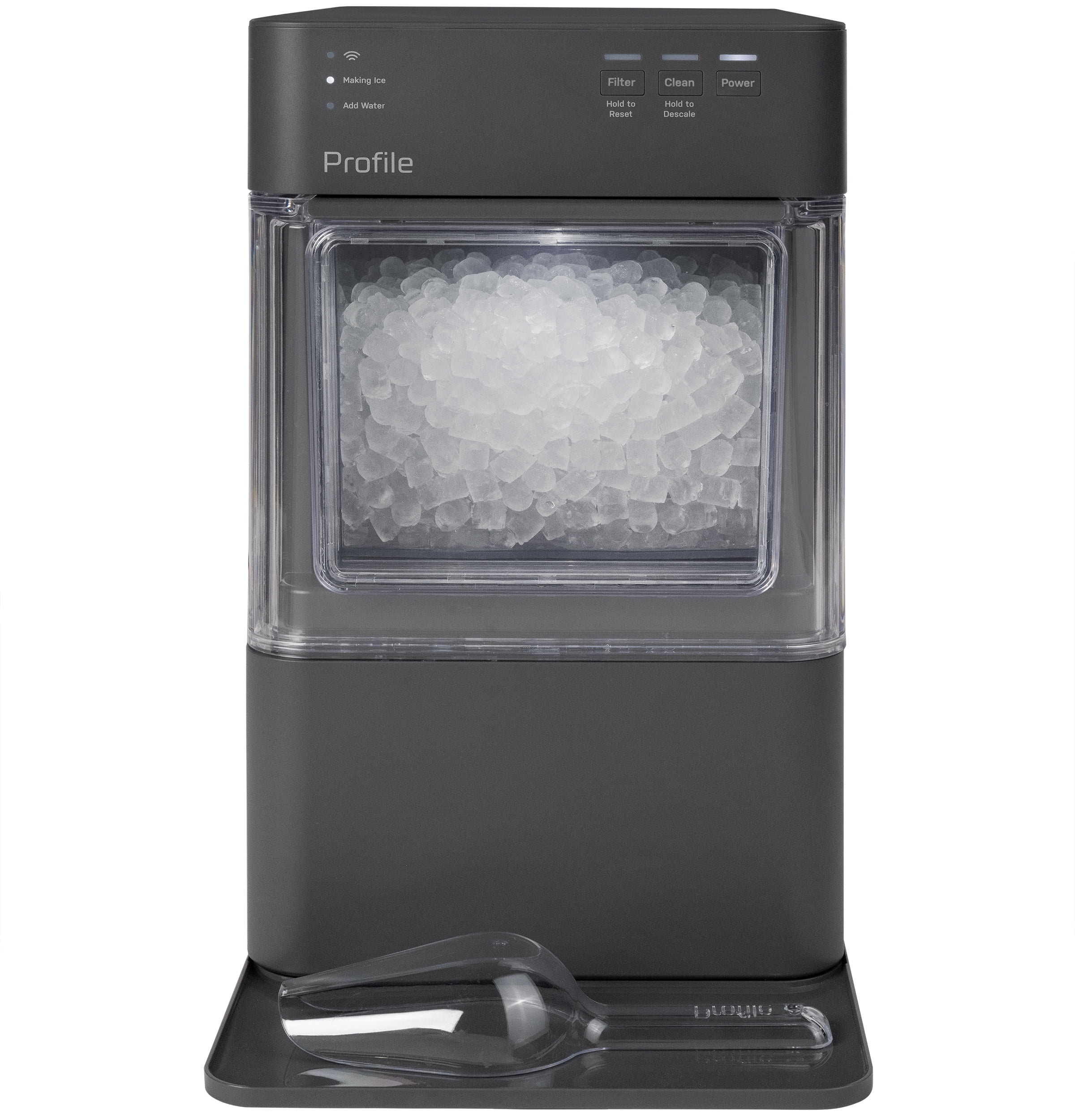 GE Profile Opal Mini Nugget Countertop Ice Maker 36lb with Descaler - Charcoal Gray