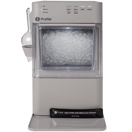 GE Profile - Opal Mini Countertop Nugget Ice Maker, 36 lb Daily Ice Production - Stone Grey