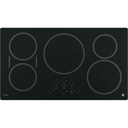 GE Profile - 36" Built-In Electric Induction Cooktop - Black on black