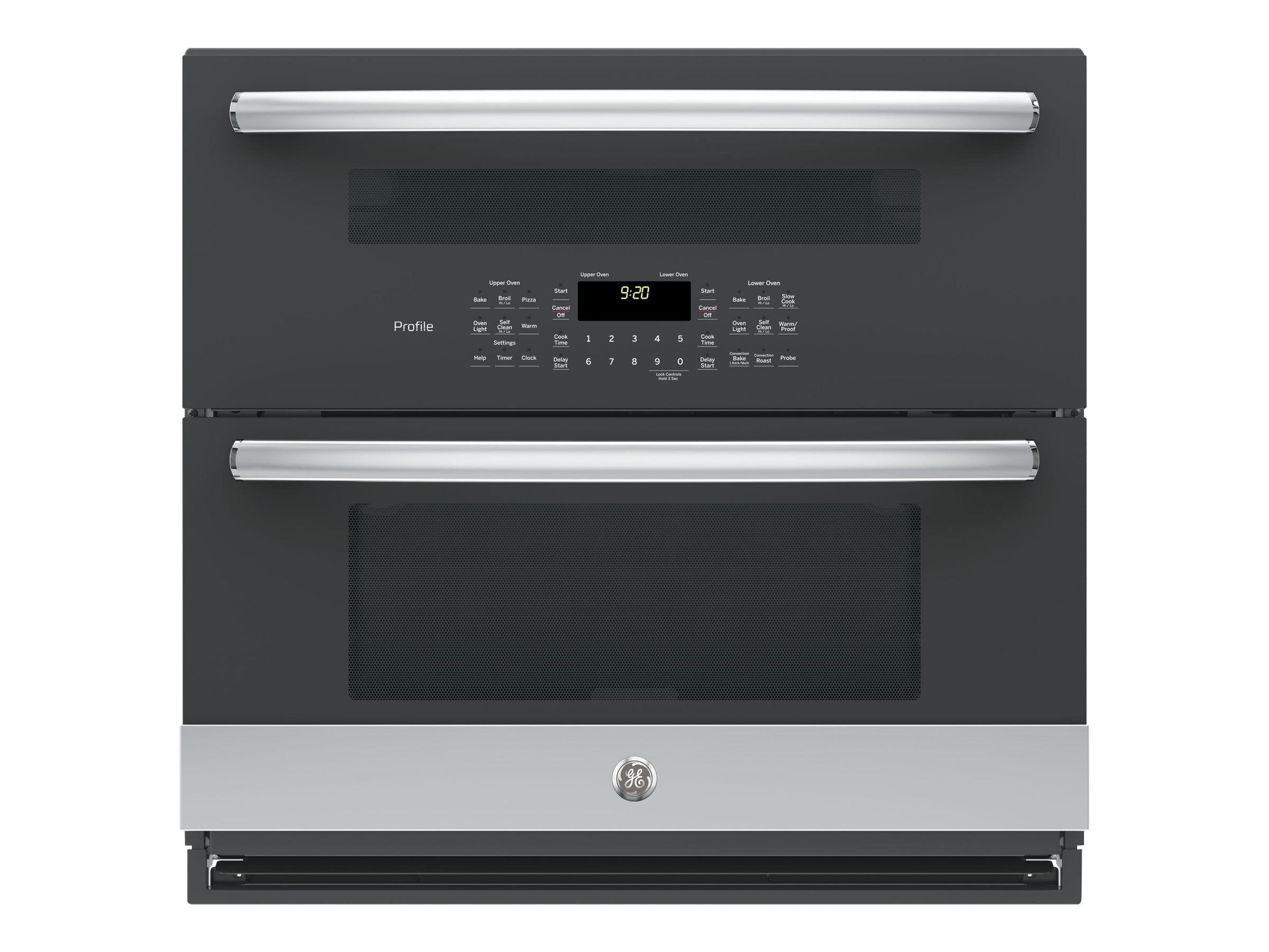 GE Profile PT9200SLSS - Oven (double oven) - built-in - niche - width: 28.5 in - depth: 23.5 in - height: 27.2 in - with self-cleaning - stainless steel