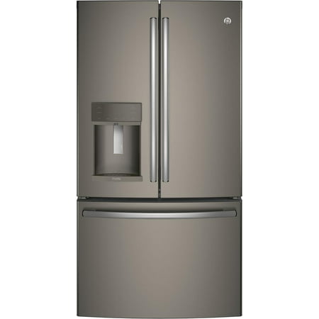 GE Profile Series Energy Star Grey 27.8 cu.ft. French-Door Refrirator with Hands-Free Autofill