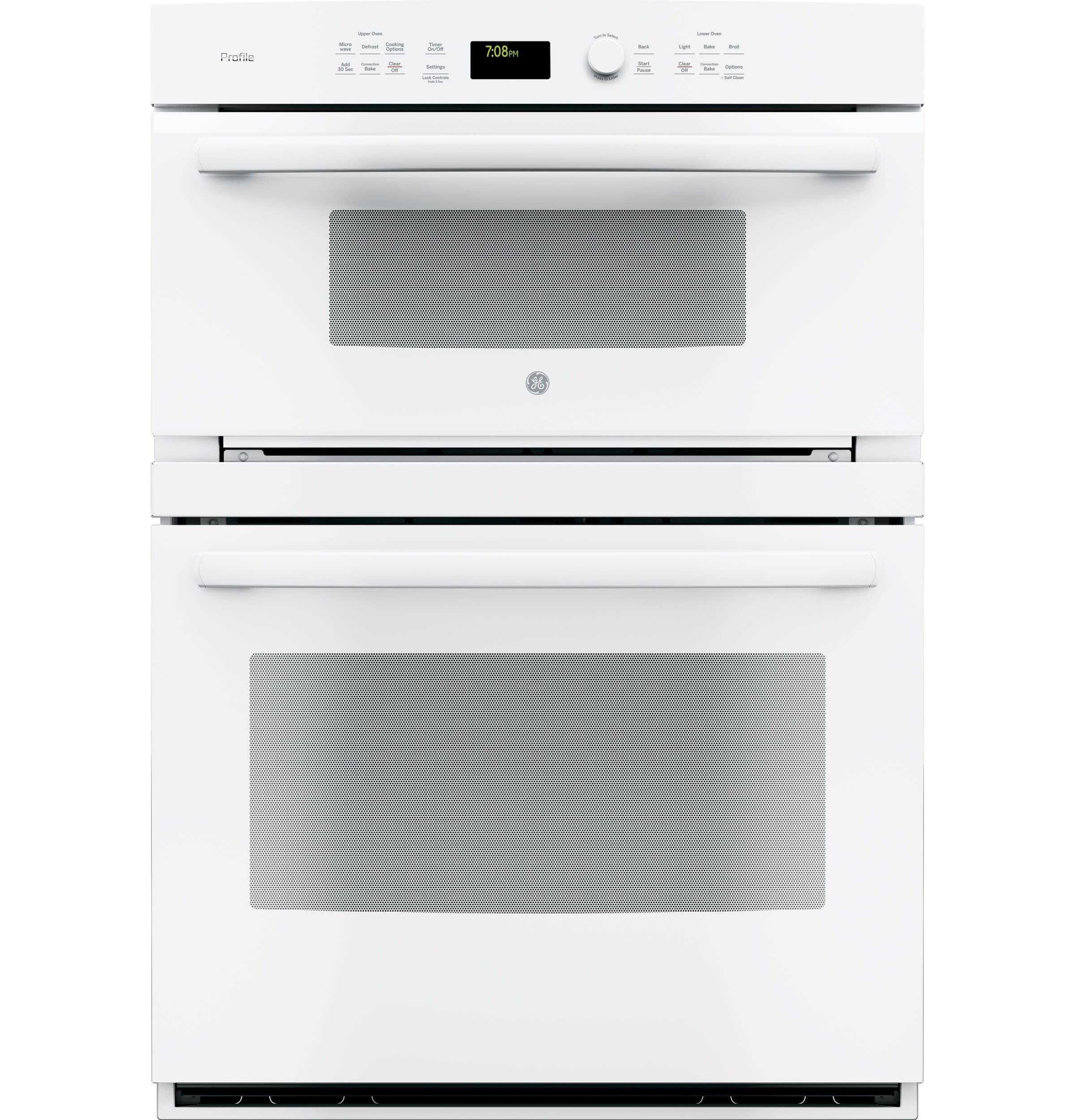 GE  Profile Series White 30-inch Built-In Combination Convection Microwave/Convection Wall Oven