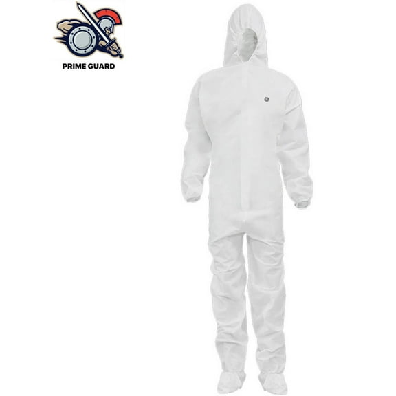 GE Protective Disposable Coverall 3XL Elastic Hood, Wrists, Waist, Ankles with Boots