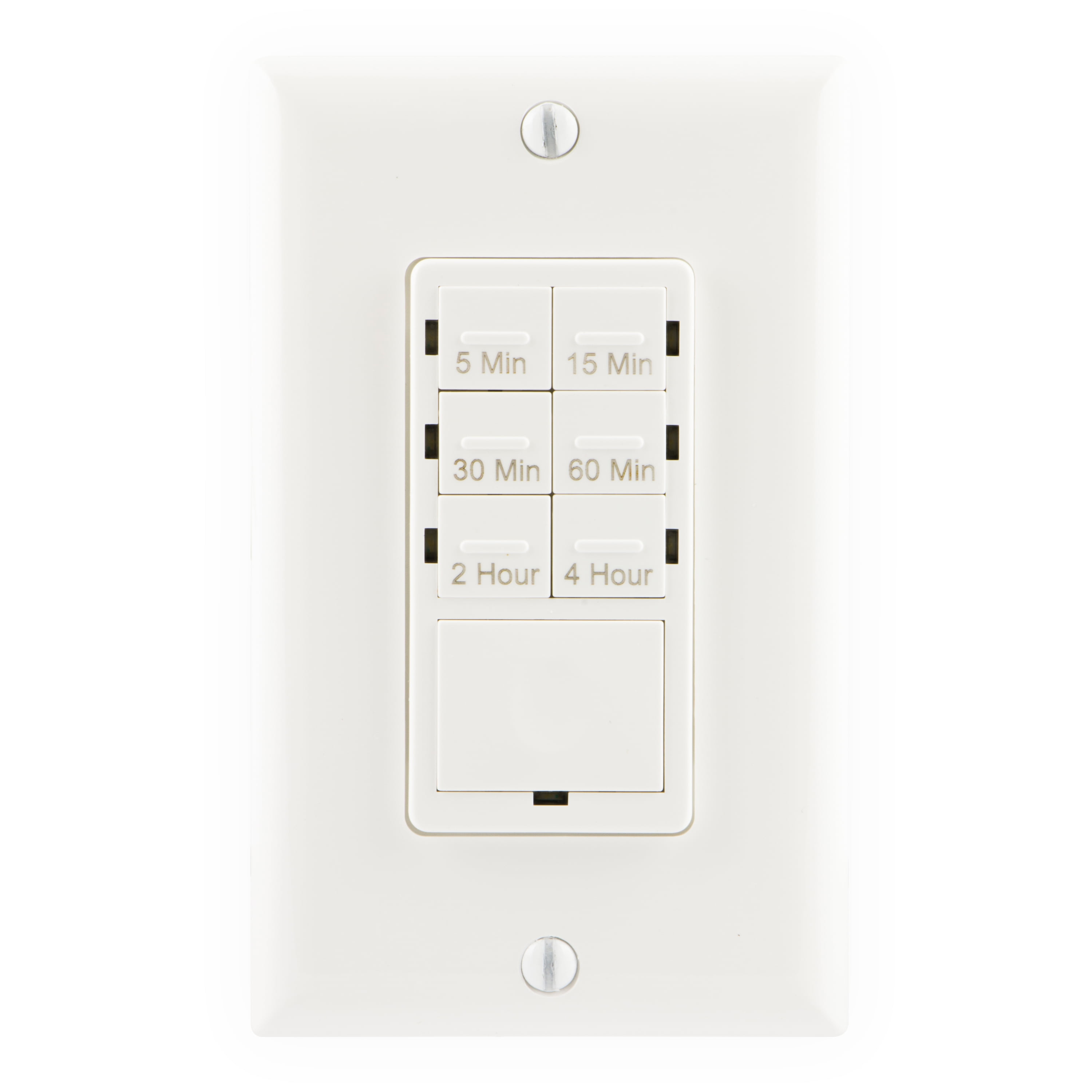 White Digital In-Wall Countdown Timer with Wall Plate