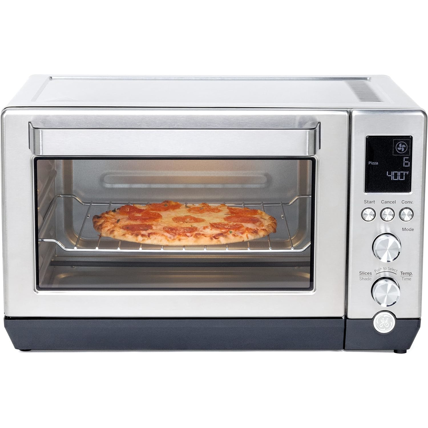 GE Quartz 6Slice Toaster Oven with Convection Bake Stainless Steel