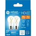 thumbnail image 1 of GE Refresh HD LED Ceiling Fan Light Bulbs, 40 Watts, Daylight, A15 Bulbs, Medium Base, Clear Finish, 2pk, 1 of 8