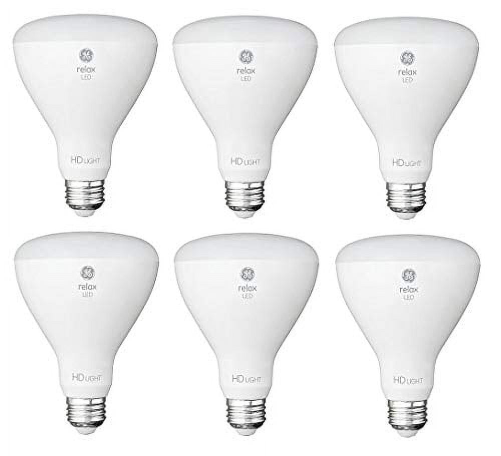 GE Relax 6-Pack 65 W Equivalent Dimmable Soft White Br30 LED Light Fixture Light Bulb