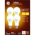 thumbnail image 1 of GE Relax HD LED Light Bulbs, 100 Watt, Soft White, A21 Bulbs, Medium Base, Frosted Finish, 4pk, 1 of 8