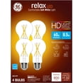 thumbnail image 1 of GE Relax HD LED 60 Watt Replacement, Soft White, A19 General Purpose Bulbs (4 Pack), 1 of 11