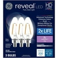 thumbnail image 1 of GE Reveal 25-Watt EQ Color-Enhancing Dimmable Candle Light Bulb (3-Pack), 1 of 4