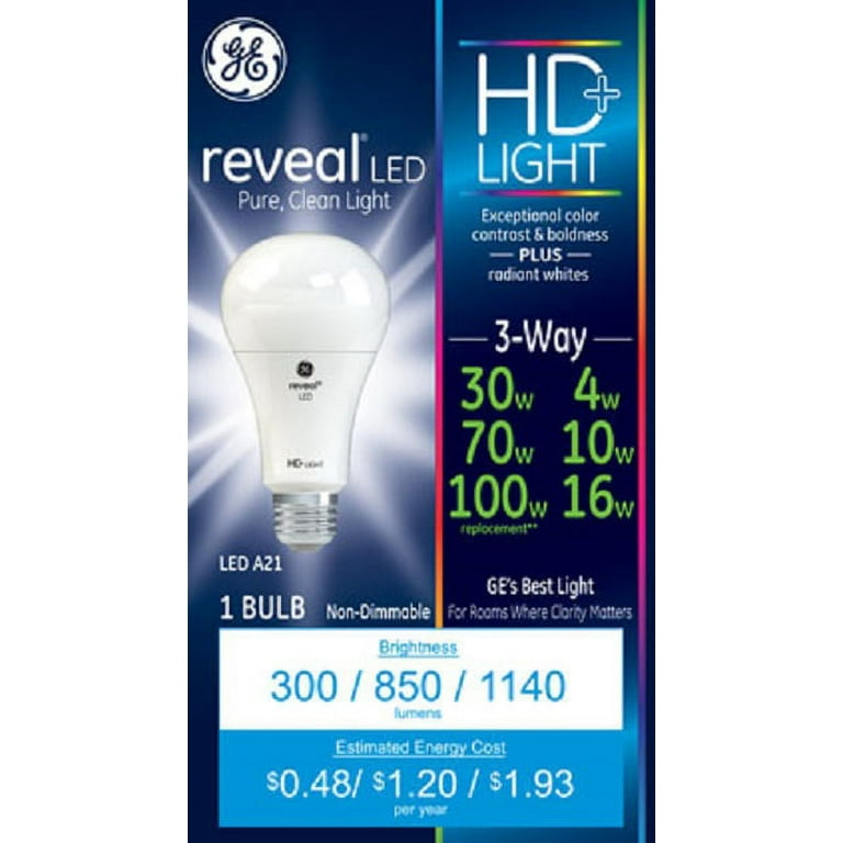 GE Reveal 100-Watt EQ A21 Color-enhancing Dimmable LED Light Bulb (2-Pack) GE Reveal 100-Watt EQ A21 Color-enhancing Dimmable LED Light Bulb (2-Pack)