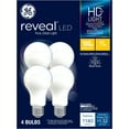 GE Reveal HD+ LED Light Bulbs, 100 Watt, A19 Bulbs, Medium Base