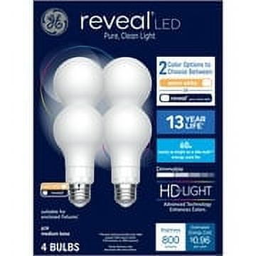 GE Reveal HD LED Light Bulbs 60 Watt A19 Bulbs Medium Base