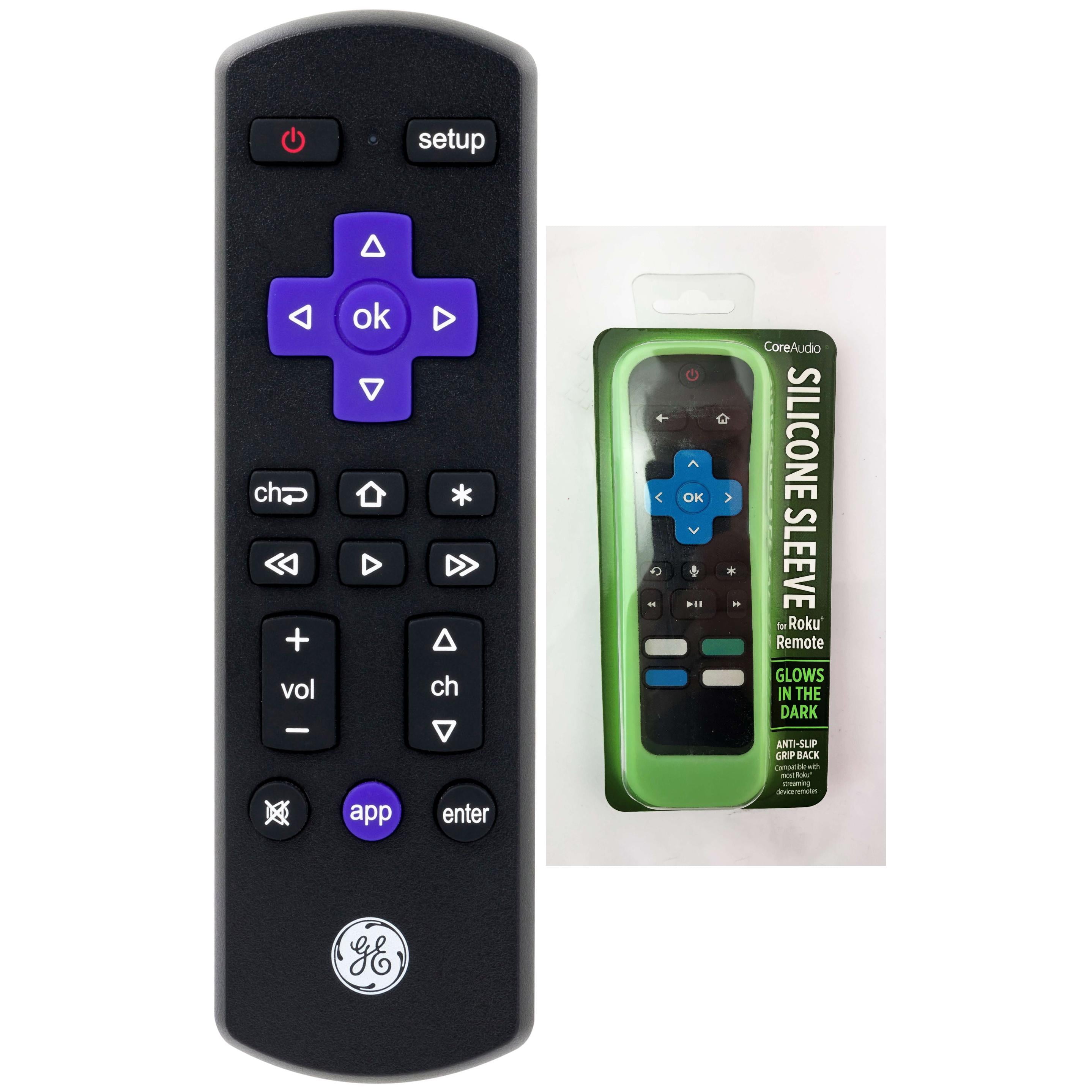 GE Roku TV Replacement Remote with Purple Navigation Buttons