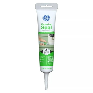 GE Seal Exterior Window & Door, Pack of 1, White 5.5 oz Tube
