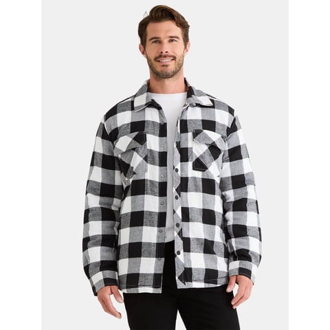 Men's and Big Men's Fleece Lined Shirt Jacket, Sizes S-3XL