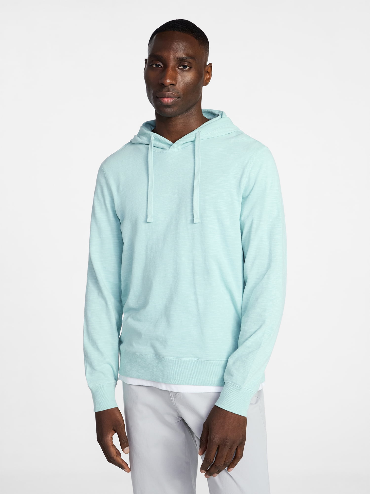 George Men's and Big Men's Slub Hoodie with Long Sleeves, Size S-3XL