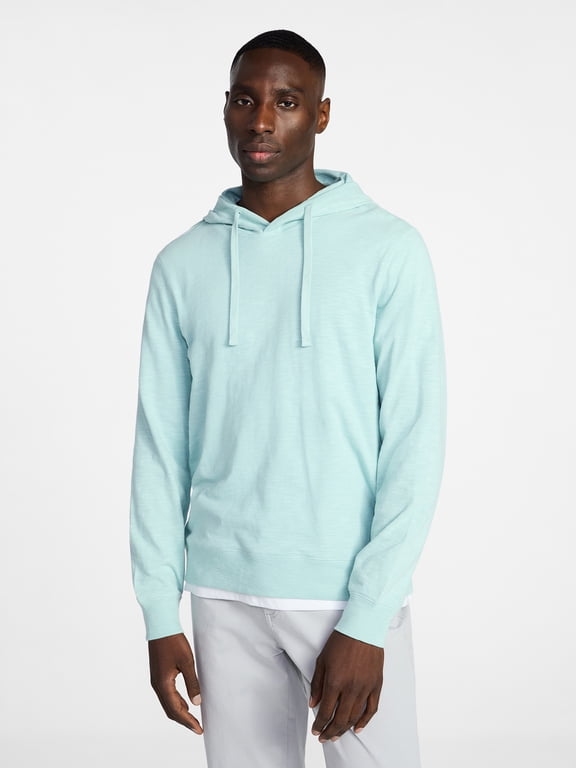 Men's and Big Men's Slub Hoodie with Long Sleeves, Size S-3XL