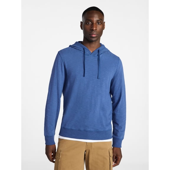 George Men's and Big Men's Slub Hoodie with Long Sleeves, Size S-3XL
