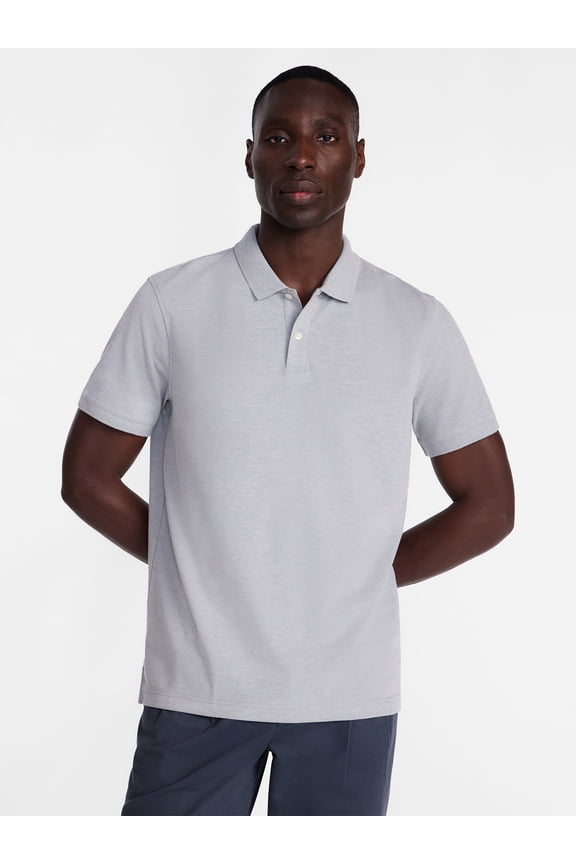 Men's and Big Men's Classic Fit Pique Polo with Short Sleeves, Sizes XS-3XL, LT-4XLT, 2XB-6XB