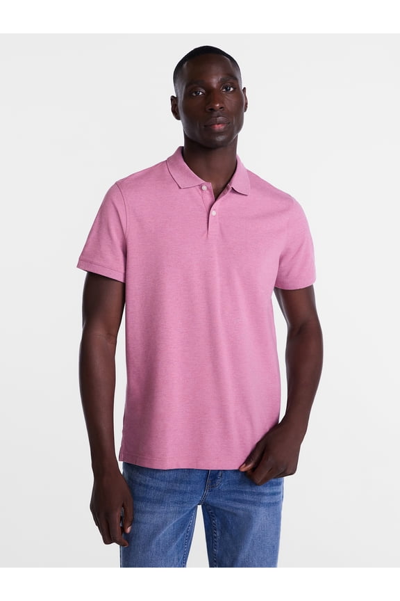 Men's and Big Men's Classic Fit Pique Polo with Short Sleeves, Sizes XS-3XL, LT-4XLT, 2XB-6XB