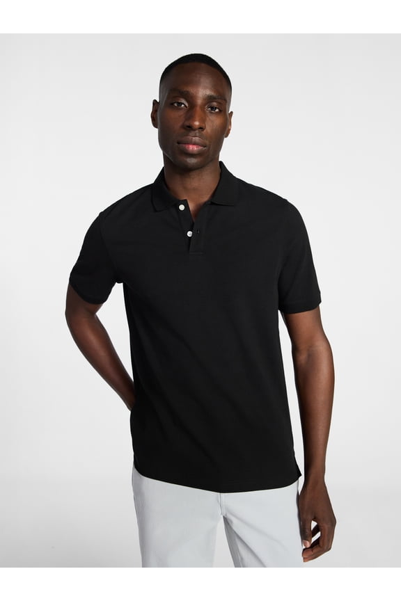 Men's and Big and Tall Men's Pique Polo with Short Sleeves, Sizes XS-5XL, LT-3XLT