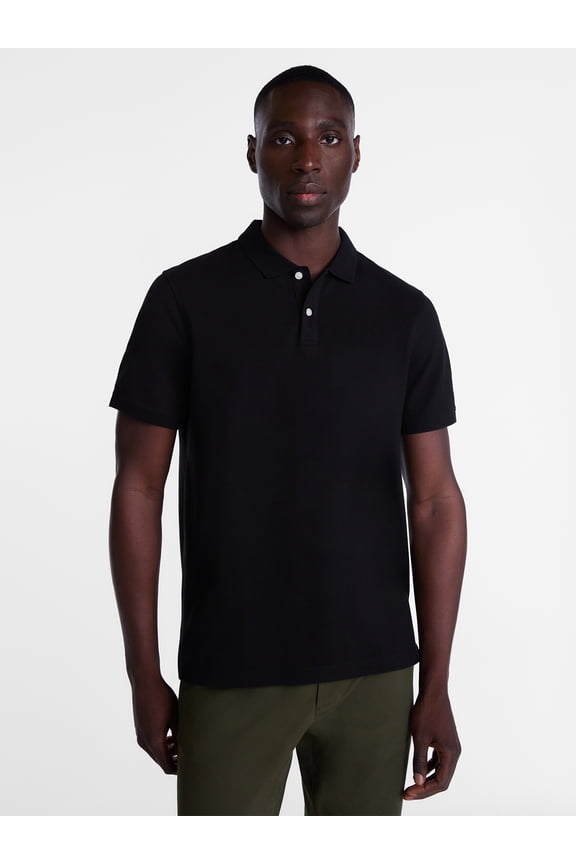 Men's and Big Men's Classic Fit Pique Polo with Short Sleeves, Sizes XS-3XL, LT-4XLT, 2XB-6XB