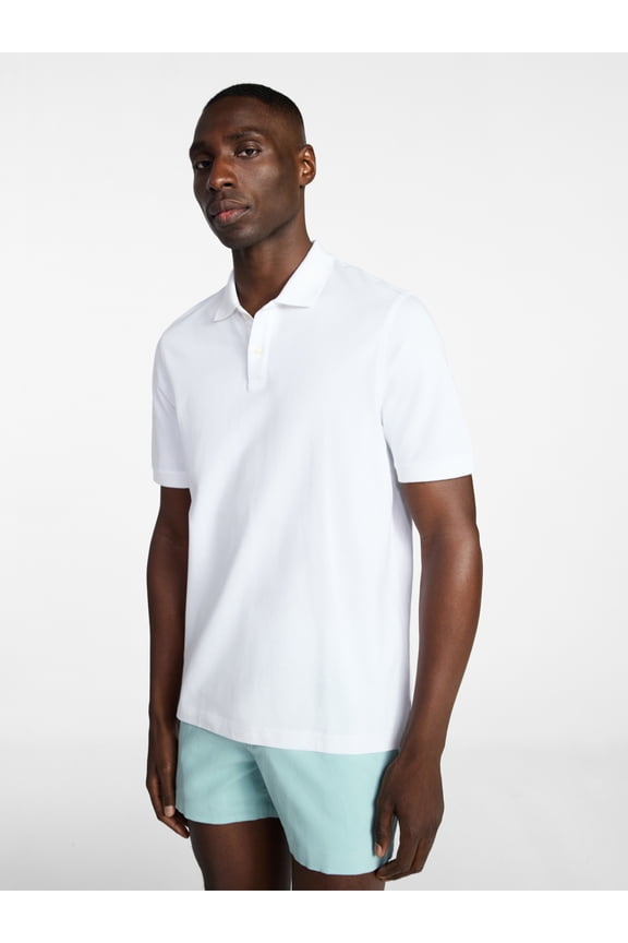 Men's and Big and Tall Men's Pique Polo with Short Sleeves, Sizes XS-5XL, LT-3XLT