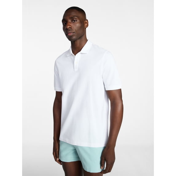 George Men's & Big Men's Classic Fit Pique Polo with Short Sleeves, Sizes XS-3XL, LT-4XLT, 2XB-6XB