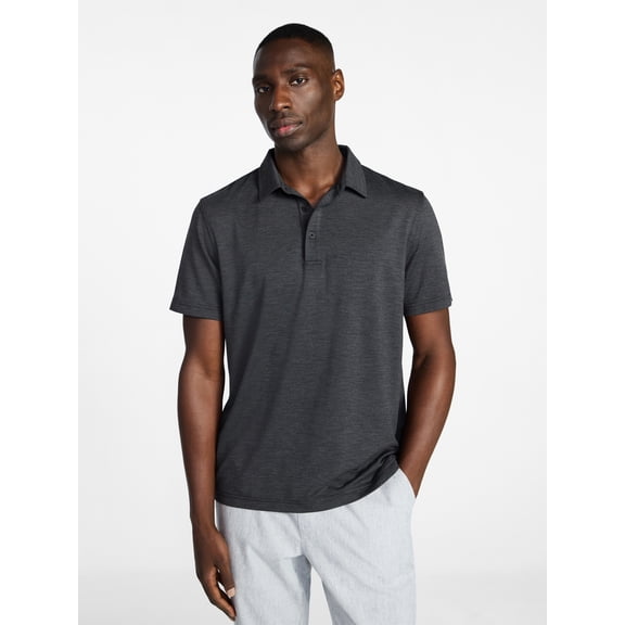 George Men's & Big Men's Relaxed Fit Short Sleeve Stretch Polo Shirt, Sizes S-5XL