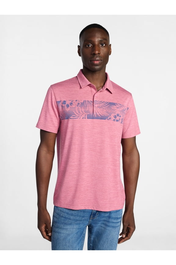 Men's & Big Men's Relaxed Fit Short Sleeve Stretch Polo Shirt, Sizes S-5XL