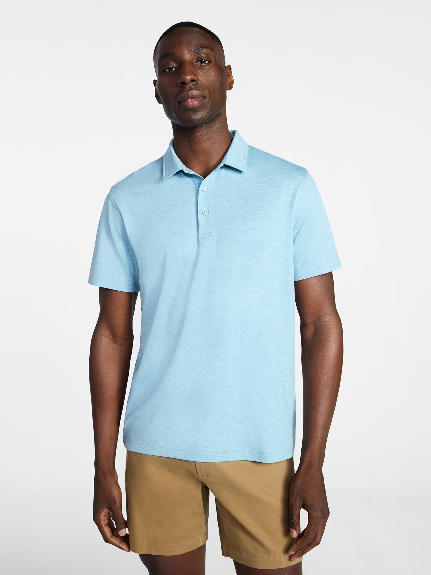 George Men's & Big Men's Relaxed Fit Short Sleeve Stretch Polo Shirt, Sizes S-5XL