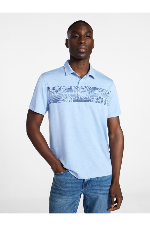 Men's & Big Men's Relaxed Fit Short Sleeve Stretch Polo Shirt, Sizes S-5XL