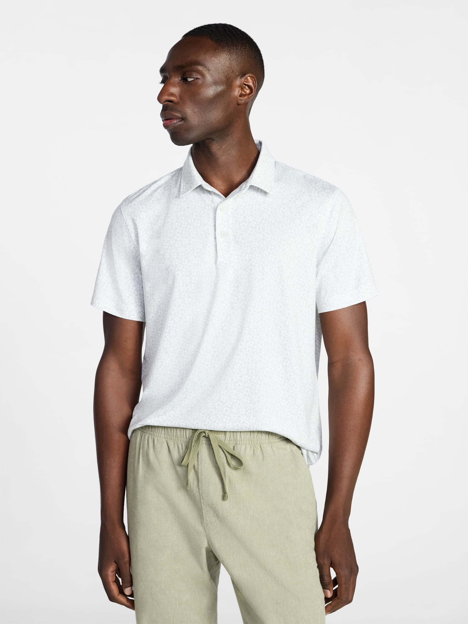 Men's & Big Men's Relaxed Fit Short Sleeve Stretch Polo Shirt, Sizes S-5XL