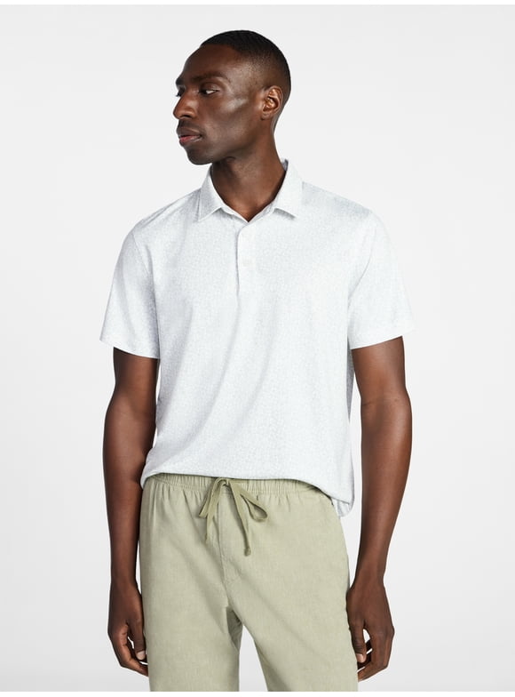 Men's and Big Men's Short Sleeve Polo Shirt with Stretch, Sizes S-5XL