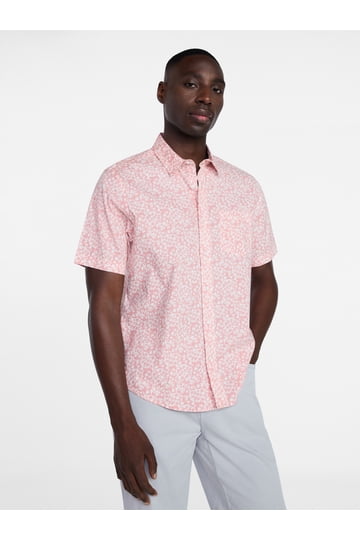 pink dress shirt walmart Mens Casual Button Down Shirts in Mens Shirts | Pink