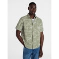 thumbnail image 1 of George Men's & Big Men's Modern Fit Chambray Poplin Button Up Shirt with Short Sleeves, Sizes XS-3XL, 1 of 5